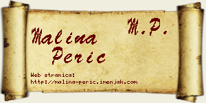 Malina Perić vizit kartica